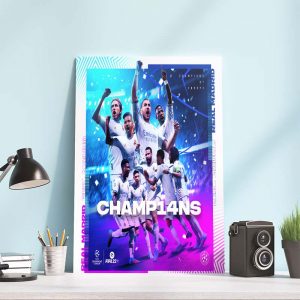 Real Madrid CHAMP14NS UEFA Champions League Champs Wall Decor Poster Canvas