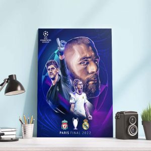 Real Madrid UEFA Champions League Paris 2022 Final Wall Decor Poster Canvas