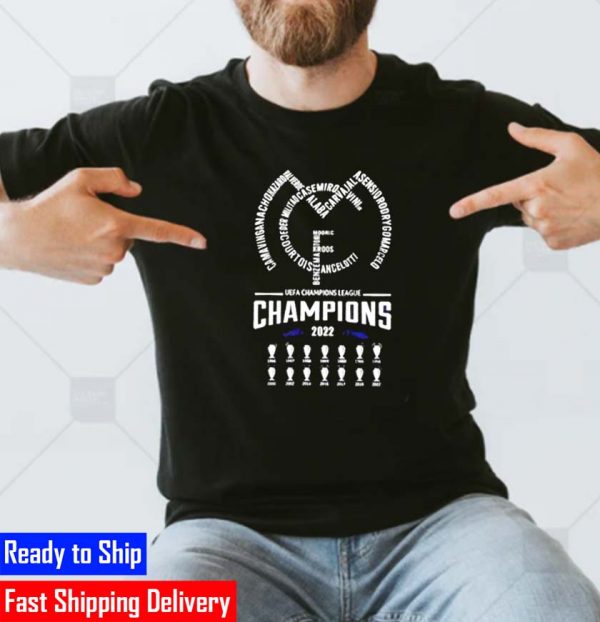 Real Madrid Win 14th Champion League 2022 Paris Gift T-Shirt