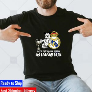 Real Madrid x Mickey Mouse Disney Lover Champion League Winner Gift T-Shirt