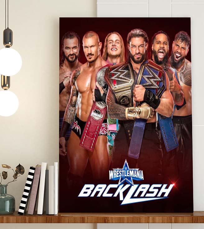 Roman Reigns and friends Backlash Poster Canvas