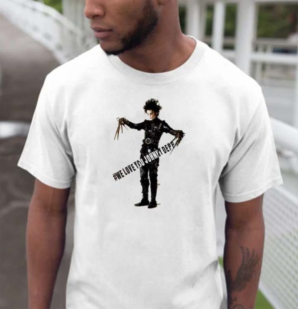 Scissor Man We Love You Johnny Depp Unisex T-shirt