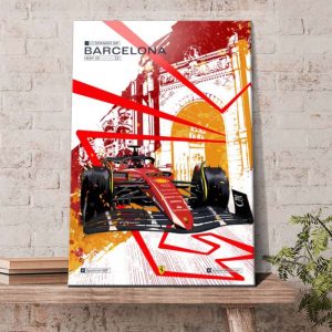 Scuderia Ferrari F1 Barcelona Spanish GP 2022 Poster Canvas