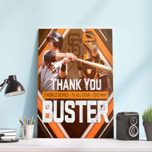 Thank You Buster Posey San Francisco Giants Poster Canvas