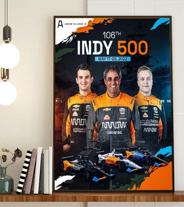 The Greatest Spectacle in Racing Indy 500 McLaren Limited Poster Canvas