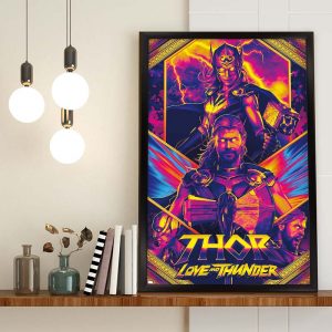 Thor Love And Thunder Neon Wall Simple Poster Canvas