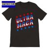 Ultra Maga US Flag Rainbow Trump Supporter Patriotic Gifts T-Shirt