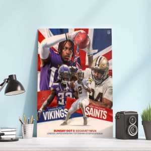 Vikings vs Saints NFL London United Kingdom Poster Canvas