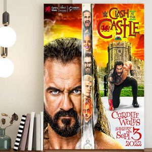 WWE Clash At The Castle Exclusive Vintage Poster Canvas