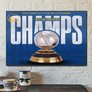 Warriors Win Western Conference Champions Home Decor Poster Canvas