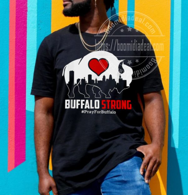 Community Strength Pray Support New York Buffalo Strong Gift T-Shirt