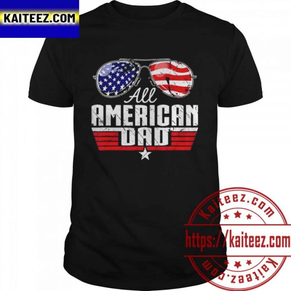4th of July Family Matching All American Dad American Flag Unisex T-Shirt