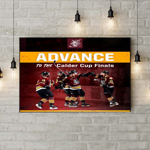 AHL Western Conference Champions Chicago Wolves Champs Advance 2022 Calder Cup Finals Wall Decor Poster Canvas