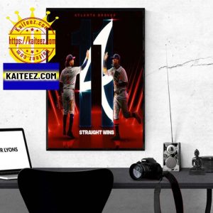 Atlanta Braves 11 Straight Wins Frank the Tank Poster Canvas Home Decoration