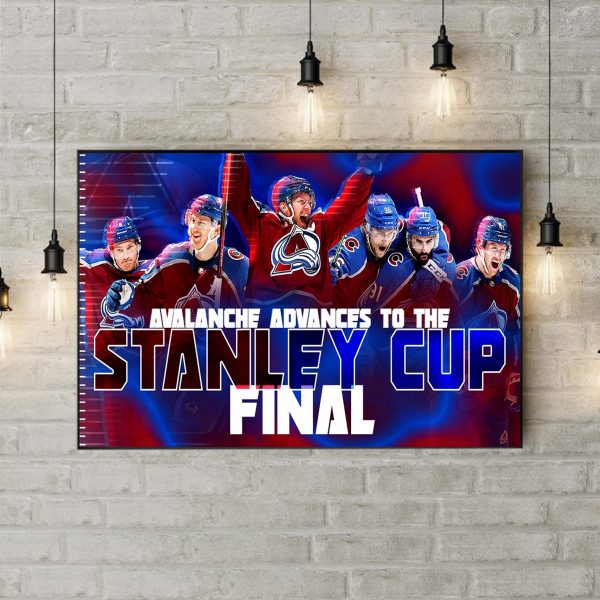 Avalanche 2022 Western Conference Champs and Advances to the Stanley Cup Final Wall Decor Poster Canvas