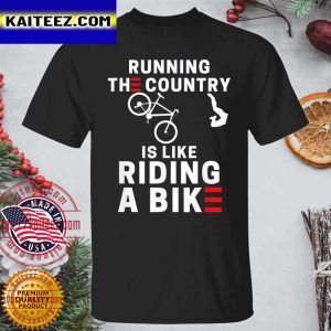 Biden Falling Off His Bicycle Biden Falls Off Bike Meme T-Shirt