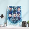 2022 Stanley Cup Champions Colorado Avalanche Paint Art Poster Canvas