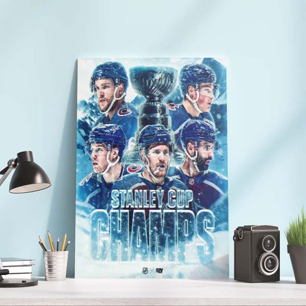Colorado Avalanche Stanley Cup Champs Trophy Poster Canvas