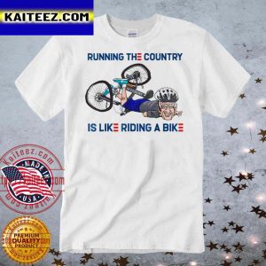 Falling Off His Bicycle Biden Falls Off Bike Joe Biden T-hirt