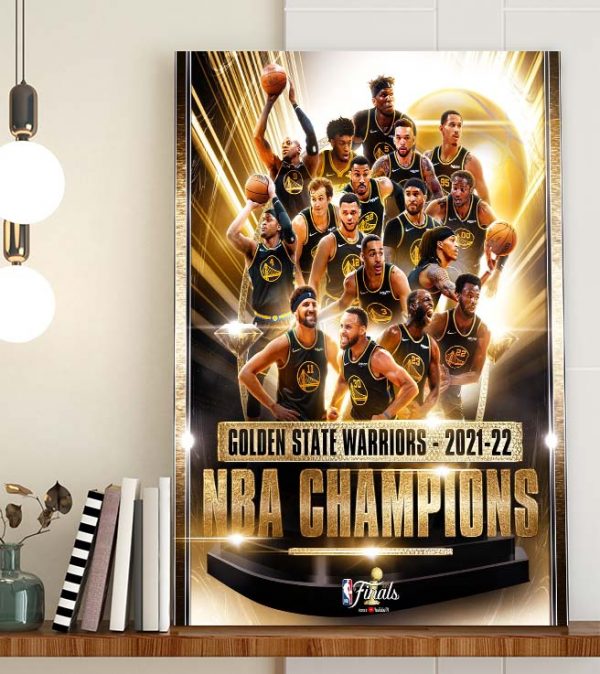 Golden State Warriors 2021 2022 NBA Champions Poster Canvas