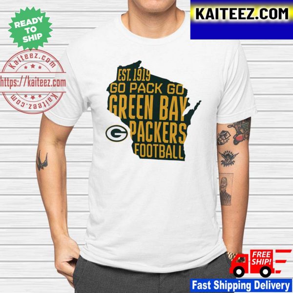 Green Bay Packers Est 1919 go pack go fan gift t-shirt