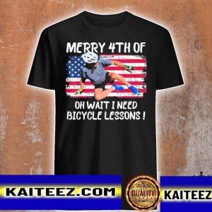 Joe Biden falls off bike 4th of july meme t-shirt