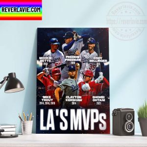 MLB LAs MVPs Los Angeles Home Decor Poster Canvas