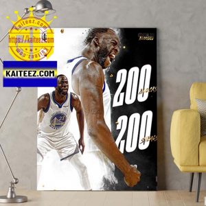 NBA Finals Golden State Warriors Draymond Green 200+ Both Blocks and Steals Poster Canvas