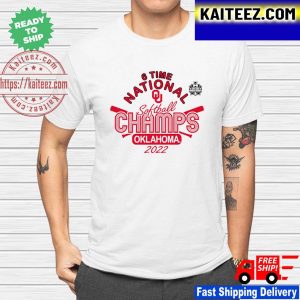 Oklahoma Sooners 6 time 2022 NCAA National Softball Champions shirt