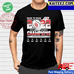 Oklahoma Sooners Women’s Softball back to back 2022 NCAA National Champions shirt