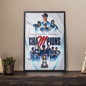 Ole Miss 2022 Baseball National Champions Official Poster Canvas