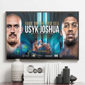 Oleksandr Usyk vs Anthony Joshua II Race On The Red Sea Poster Canvas