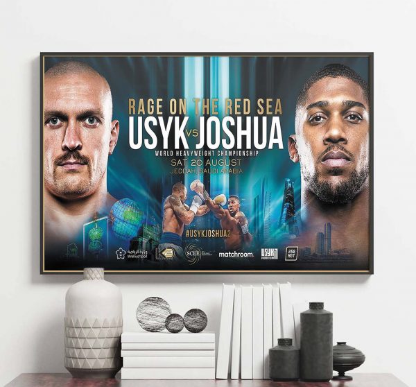 Oleksandr Usyk vs Anthony Joshua II Race On The Red Sea Poster Canvas