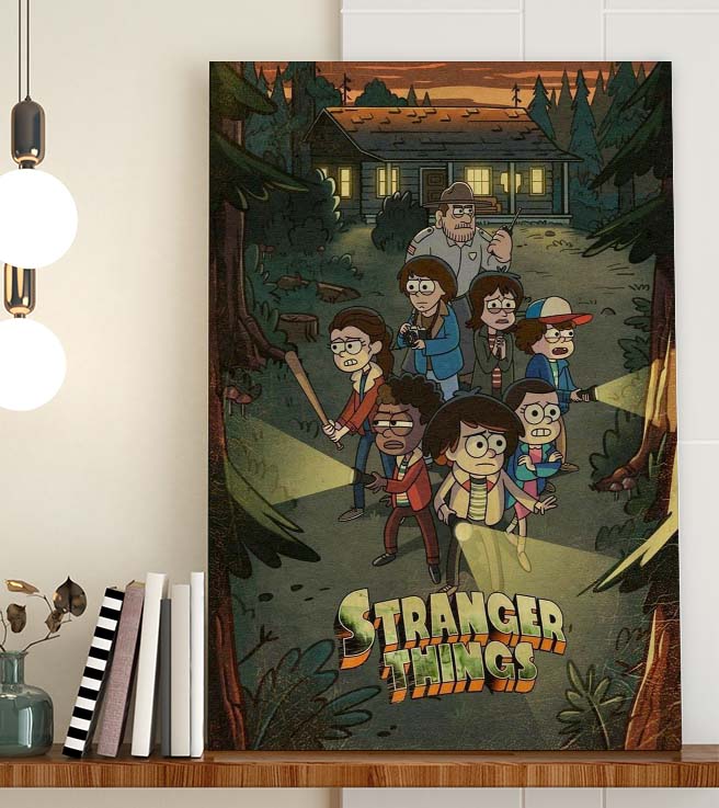 Stranger Things x Gravity Falls Poster Canvas