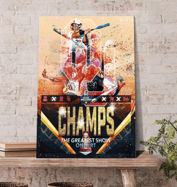 The Greatest Show On Dirt Champs Okelahoma Sooners Poster Canvas