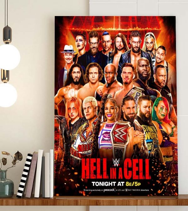 WWE Hell In A Cell All Wrestlers 2022 Poster Canvas