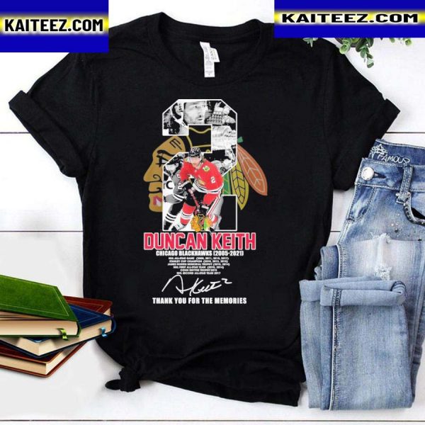 02 duncan keith chicago blackhawks 2005 2021 thank you for the memories shirt