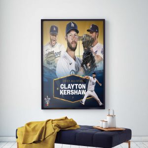 2022 All-Star Clayton Kershaw LA Dodgers Poster Canvas