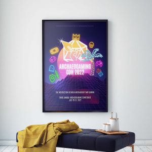 ArchaeoGaming Con 2022 Official Poster Canvas