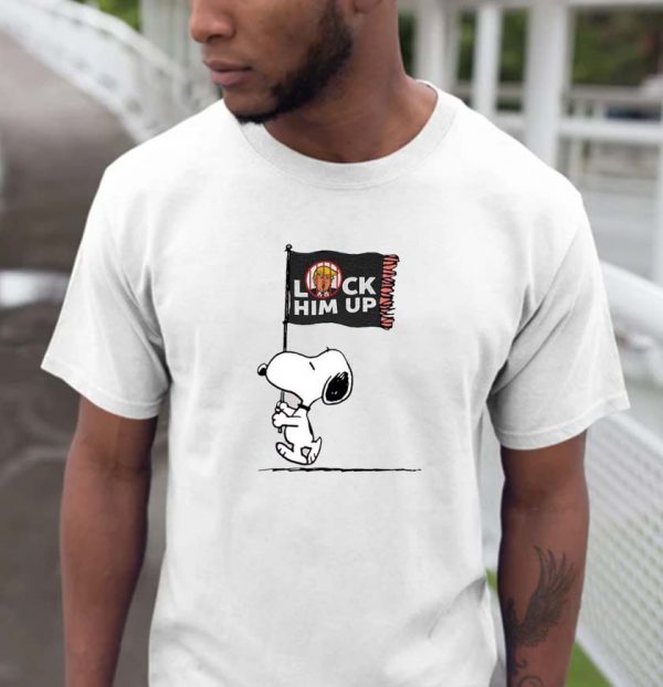 Arrest Trump Now Snoopy Flag Lock Him Up Unisex T-shirt