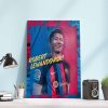 Welcome Lewandowski to join FC Barcelona Poster Canvas