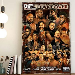 BattleSlam The Takeover Pro Wrestling x Hip-Hop Showcase Poster Canvas
