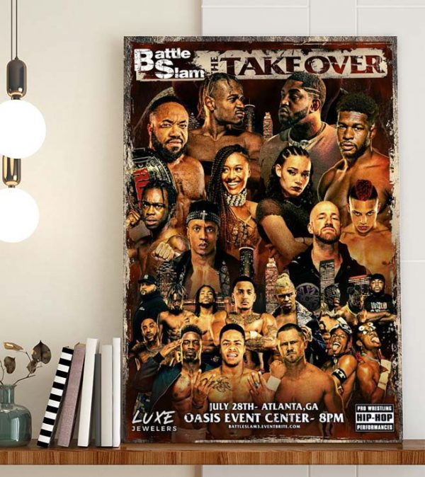 BattleSlam The Takeover Pro Wrestling x Hip-Hop Showcase Poster Canvas