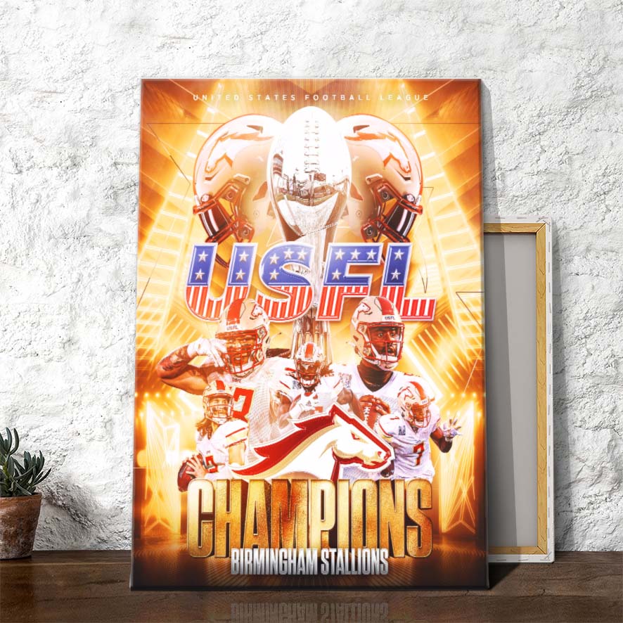 Birmingham Stallions Champions USFL Poster Canvas