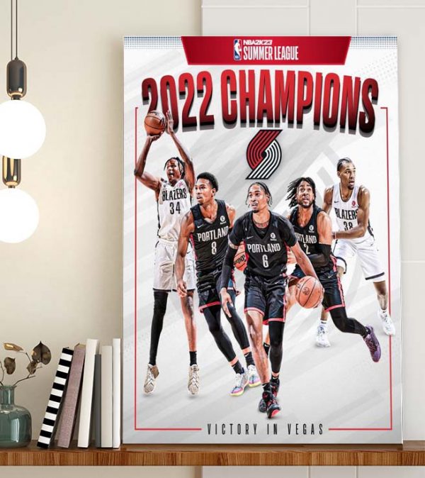 Blazers 2022 Champions Summer League Victory in Vegas Poster Canvas