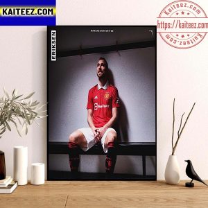 Christian Eriksen Signed Manchester United Wall Decor Poster Canvas