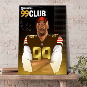 Congratulation Myles Garrett in The Madden NFL 99 Club Poster Canvas