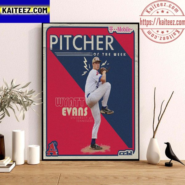 Congratulations to Wyatt Evans Pitcher Of The Week Wall Decor Poster Canvas