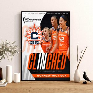 Connecticut Sun Have Clinched 2022 WNBA Playoffs Decoration Poster Canvas