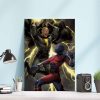 DC Comics Official Covers Black Adam Fight Hawkman Canvas Poster